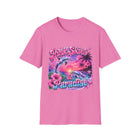 Pink Skies & Paradise T-Shirt – Dolphin Sunset Beach Graphic Tee | Tropical Ocean Aesthetic Shirt | Coastal Summer Gift