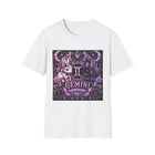 Gemini Celestial Bunny Crest T-Shirt – Cute Zodiac Astrology Graphic Tee | Mystical Moon & Stars Rabbit Shirt | Gemini Horoscope Gift