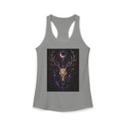 Mystical Deer Skull Tank Top – Crescent Moon & Antler Fantasy Graphic Tank | Whimsical Fairycore Summer Top | Fairy Dust & Moonbeams Gift