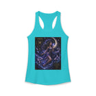 Pisces Celestial Moon Sorceress Tank Top – Mystical Zodiac Astrology Graphic Tank | Cosmic Fantasy Water Sign Summer Top | Pisces Horoscope Gift