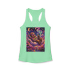 Stoner Sloth Tank Top – Cannabis and Magic Mushroom Graphic Tank | Trippy Psychedelic Sloth Summer Top | Enchanted Haze Gift