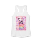 Kawaii Panda Macaron Tank Top – Cute Pastel Panda Graphic Tank | Sweet Dessert Animal Summer Top | Candycore Cutiecore Gift