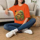 High Tides Good Vibes T-Shirt – Cannabis and Magic Mushroom Graphic Tee | Trippy Beach Sunset Stoner Shirt | Enchanted Haze Gift