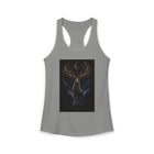 Celestial Stag Tank Top – Moonlit Deer with Glowing Antlers Graphic Tank | Mystical Woodland Fantasy Summer Top | Nature Lover Gift