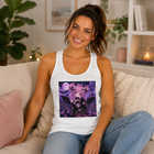 Pastel Goth Cat Girl Tank Top – Kawaii Gothic Kitty Tank with Moon, Bats & Spooky Cute Aesthetic