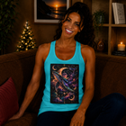 Celestial Whale Tank Top – Cosmic Moon & Galaxy Whale Graphic Tank | Mystical Space Ocean Fantasy Summer Top | Whale Lover Gift