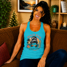 Beach Hair Don't Care Tank Top – Messy Bun Beach Girl Graphic Tank | Funny Coastal Summer Top | Retro Surf Vacation Gift