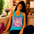 Libra Kawaii Bunny Tank Top – Cute Zodiac Astrology Graphic Tank | Pastel Celestial Rabbit Summer Top | Libra Horoscope Gift