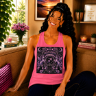 Sagittarius Celestial Gothic Crest Tank Top – Mystical Zodiac Astrology Graphic Tank | Winged Fantasy Emblem Summer Top | Sagittarius Horoscope Gift