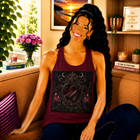 Scorpio Celestial Gothic Crest Tank Top – Mystical Zodiac Astrology Graphic | Dark Fantasy Emblem | Scorpio Horoscope Gift