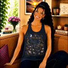 Taurus Enchanted Forest Path Tank Top – Mystical Zodiac Astrology Graphic Tank | Woodland Fantasy Nature Summer Top | Taurus Horoscope Gift