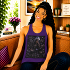 Virgo Celestial Moon Priestess Tank Top – Mystical Zodiac Astrology Graphic Tank | Dark Fantasy Moon Magic Summer Top | Virgo Horoscope Gift