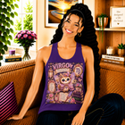 Virgo Kawaii Owl Tank Top – Cute Zodiac Astrology Graphic Tank | Pastel Celestial Book Lover Owl Summer Top | Virgo Horoscope Gift