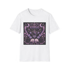 Virgo Celestial Gothic Crest T-Shirt – Mystical Zodiac Astrology Graphic Tee | Floral Fantasy Emblem Shirt | Virgo Horoscope Gift