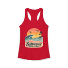 Saltwater State of Mind Tank Top – Retro Ocean Wave Graphic Tank | Vintage Beach Sunset Summer Top | Coastal Vacation Gift