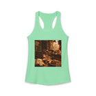 Cozy Library Café Tank Top – Book Lover Coffee Graphic Tank | Warm Reading Nook Literary Summer Top | Reader Gift from The Bookworm’s Hideaway