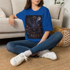 Aries Celestial Constellation T-Shirt – Mystical Zodiac Astrology Graphic Tee | Cosmic Ram Stars & Moon Shirt | Aries Horoscope Gift