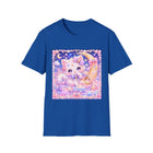 Kawaii Kitten Moon T-Shirt – Cute Pastel Cat on Crescent Moon Graphic Tee | Dreamy Celestial Kitty Shirt | Cutiecore Gift for Cat Lovers