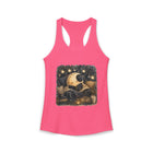 Cozy Crescent Moon Reading Tank Top – Celestial Book Lover Graphic Tank | Whimsical Night Sky Literary Summer Top | Fantasy Reader Gift