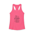 One More Chapter Became Three Hours Tank Top – Funny Book Lover Graphic Tank | Cute Reader Quote Summer Top | Literary Gift from The Bookworm’s Hideaway