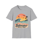 Saltwater State of Mind T-Shirt – Retro Ocean Wave Graphic Tee | Vintage Beach Sunset Shirt | Coastal Summer Gift