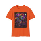 Psychedelic Skeleton Mushroom T-Shirt – Cannabis and Magic Mushroom Graphic Tee | Trippy Dancing Skeleton Shirt | Enchanted Haze Gift