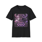 Gemini Celestial Bunny Crest T-Shirt – Cute Zodiac Astrology Graphic Tee | Mystical Moon & Stars Rabbit Shirt | Gemini Horoscope Gift