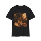 Cozy Library Café T-Shirt – Book Lover Coffee Graphic Tee | Warm Reading Nook Literary Shirt | Reader Gift from The Bookworm’s Hideaway