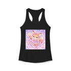 Kawaii Fox Fairy Tank Top – Cute Pastel Magical Fox Graphic Tank | Fantasy Star Wand Summer Top | Cutiecore Gift for Fox Lovers