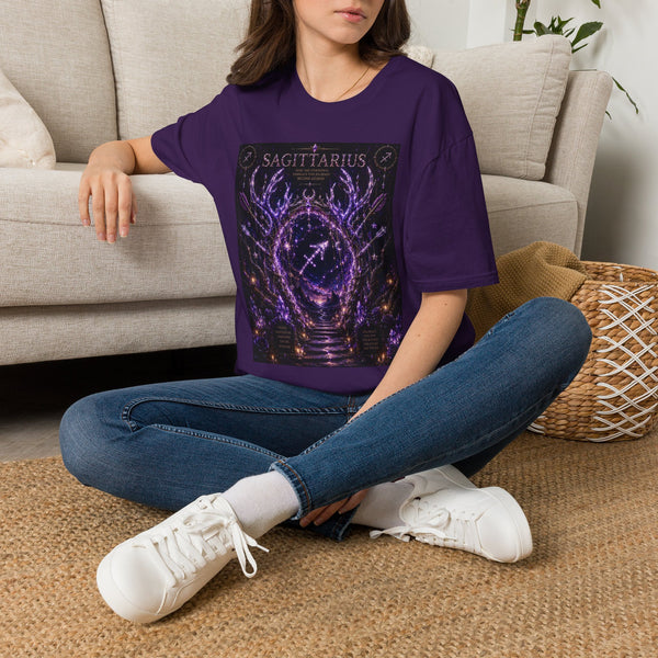 Sagittarius Celestial Portal T-Shirt – Mystical Zodiac Astrology Graphic Tee | Cosmic Fantasy Gateway Shirt | Sagittarius Horoscope Gift