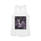 Libra Celestial Twin Foxes Tank Top – Mystical Zodiac Astrology Graphic Tank | Moonlit Fantasy Fox Summer Top | Libra Horoscope Gift