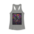 Psychedelic Skeleton Mushroom Tank Top – Cannabis and Magic Mushroom Graphic Tank | Trippy Dancing Skeleton Summer Top | Enchanted Haze Gift