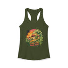 High Tides Good Vibes Tank Top – Cannabis and Magic Mushroom Graphic Tank | Trippy Beach Sunset Summer Top | Enchanted Haze Gift