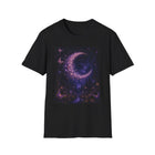 Butterfly Crescent Moon T-Shirt – Pink & Purple Butterfly Lunar Graphic Tee | Whimsical Fairycore Fantasy Shirt | Fairy Dust & Moonbeams Gift