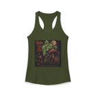 Puff Past the Fear Tank Top – Cannabis and Magic Mushroom Graphic Tank | Spooky Psychedelic Stoner Summer Top | Enchanted Haze Gift
