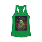 Alien UFO Mushroom Tank Top – Cannabis and Magic Mushroom Graphic Tank | Psychedelic Sci-Fi Summer Top | Enchanted Haze Gift