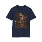 Leo Moonlit Lion Castle T-Shirt – Mystical Zodiac Astrology Graphic Tee | Celestial Fantasy Kingdom Shirt | Leo Horoscope Gift
