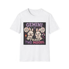 Gemini I Have Two Moods T-Shirt – Funny Zodiac Bunny Graphic Tee | Cute Astrology Meme Shirt | Gemini Horoscope Gift