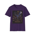 Aries Celestial Constellation T-Shirt – Mystical Zodiac Astrology Graphic Tee | Cosmic Ram Stars & Moon Shirt | Aries Horoscope Gift