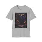 Moonlit Black Cat Spellbook T-Shirt – Enchanted Library & Lunar Phase Graphic Tee | Magical Fairycore Fantasy Shirt | Fairy Dust & Moonbeams Gift