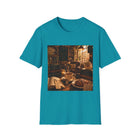 Cozy Library Café T-Shirt – Book Lover Coffee Graphic Tee | Warm Reading Nook Literary Shirt | Reader Gift from The Bookworm’s Hideaway