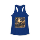 Cozy Crescent Moon Reading Tank Top – Celestial Book Lover Graphic Tank | Whimsical Night Sky Literary Summer Top | Fantasy Reader Gift