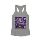 Pastel Goth Alien Girl Tank Top – Kawaii Space Girl Tank with Skulls, Purple Hair & Spooky Cute Aesthetic