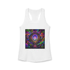 Psychedelic Portal Tank Top – Cannabis and Magic Mushroom Graphic Tank | Trippy Cosmic Forest Summer Top | Enchanted Haze Gift