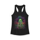 Alien UFO Mushroom Tank Top – Cannabis and Magic Mushroom Graphic Tank | Psychedelic Sci-Fi Summer Top | Enchanted Haze Gift