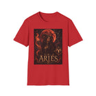 Aries Fiery Moon Goddess T-Shirt – Mystical Zodiac Astrology Graphic Tee | Celestial Fantasy Fire Sign Shirt | Aries Horoscope Gift