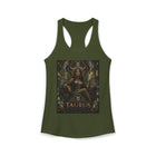 Taurus Celestial Forest Queen Tank Top – Mystical Zodiac Astrology Graphic Tank | Earth Sign Fantasy Goddess Summer Top | Taurus Horoscope Gift