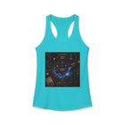 Aquarius Celestial Zodiac Wheel Tank Top – Mystical Astrology Graphic Tank | Cosmic Constellation & Moon Summer Top | Aquarius Horoscope Gift