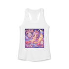 Cancer Kawaii Chibi Moon Girl Tank Top – Cute Zodiac Astrology Graphic Tank | Pastel Celestial Anime Summer Top | Cancer Horoscope Gift