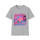 Pink Skies & Paradise T-Shirt – Dolphin Sunset Beach Graphic Tee | Tropical Ocean Aesthetic Shirt | Coastal Summer Gift